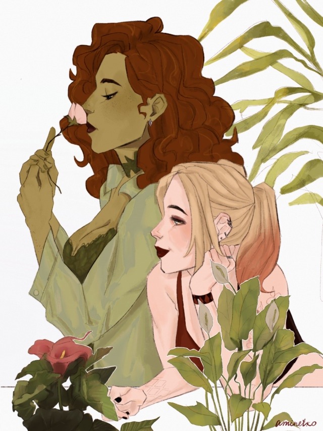DCPostsArchive's tweet photo. Harley Quinn and Poison Ivy by Aminetko https://t.co/6CxvtcTGJ4