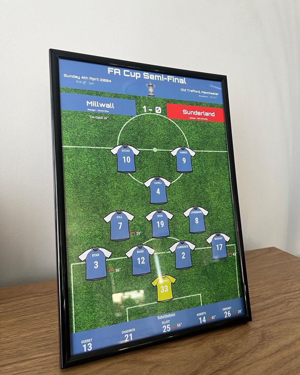 Iconic Match Posters - Only £4 each! 
etsy.com/uk/shop/Falcon…

#footballprints #gillinghamfc #thegills #millwall #millwallfc #lionesses #england #englandwomen