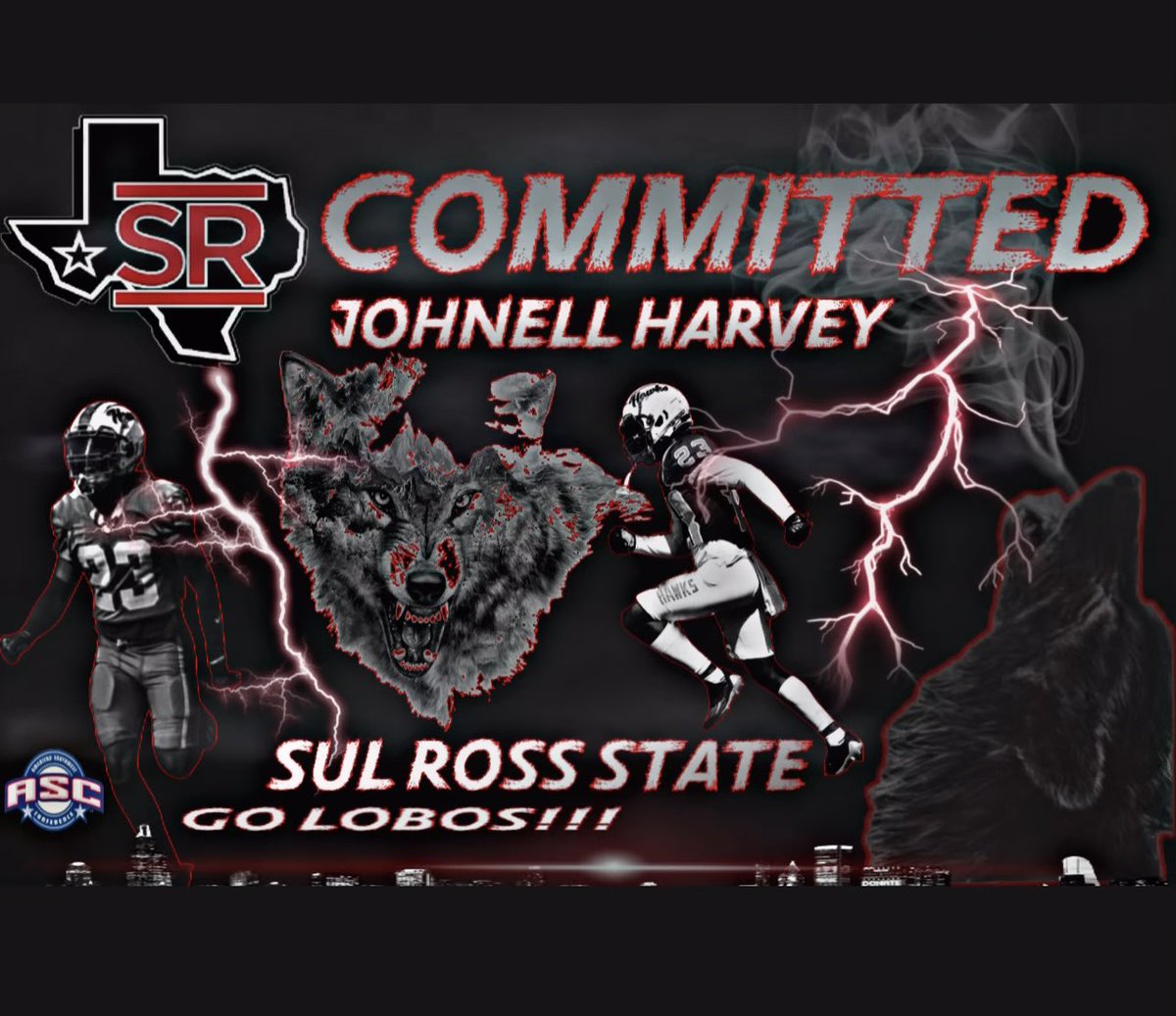 johnellharvey_'s tweet photo. 100% Committed….I appreciate the opportunity of furthering my education and football career at Sul Ross State University!!! Go Lobos!!!
#brandem 
@CoachCadron @CoachParkerJ @SRSUFootball @CoachBD77 https://t.co/dJKHgt0MVZ