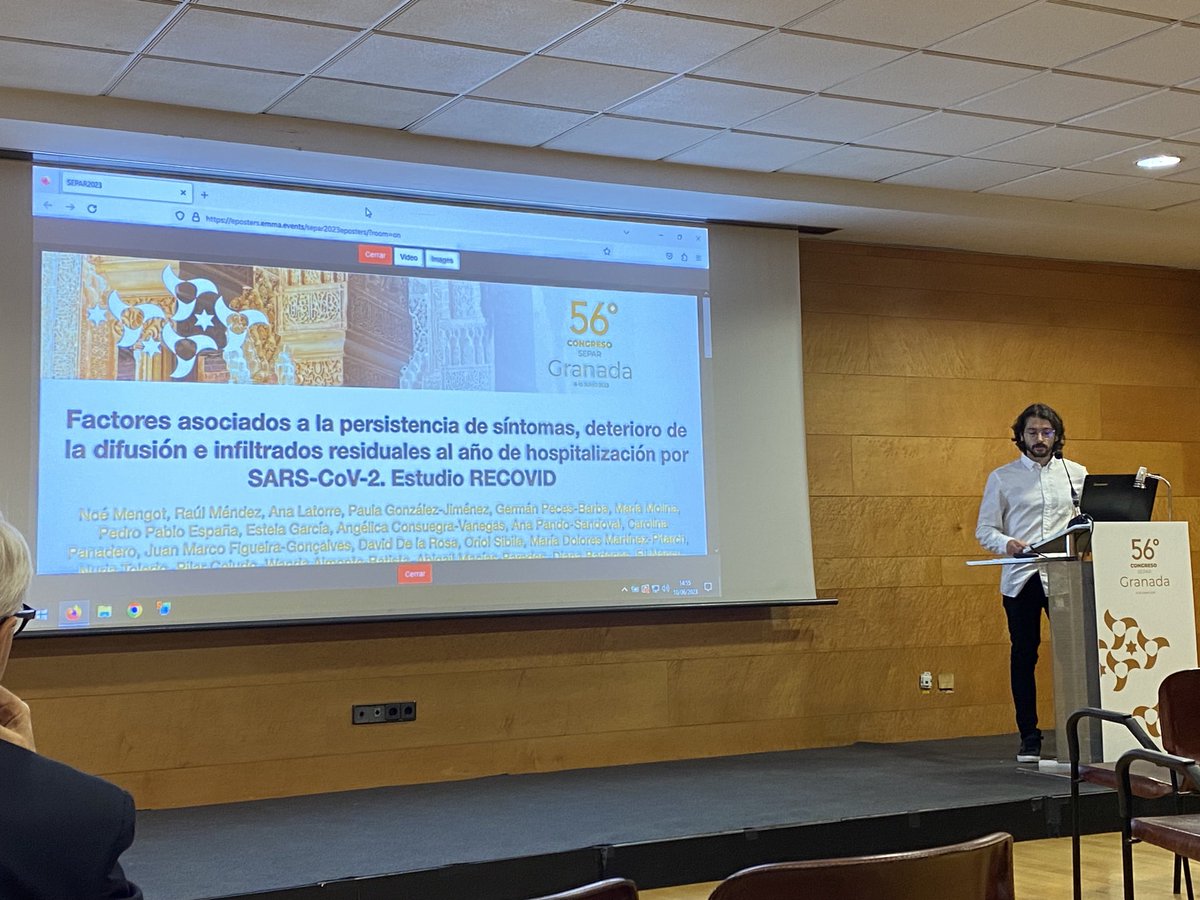 El Dr Noé Mengot exponiendo de manera brillante en su primer congreso ⁦<a href="/SeparRespira/">SeparRespira</a>⁩ ⁦<a href="/SeparJovenes/">SeparJóvenes</a>⁩ ⁦<a href="/HospitalLaFe/">HospitalLaFe</a>⁩ ⁦<a href="/IISLaFe/">IIS La Fe</a>⁩