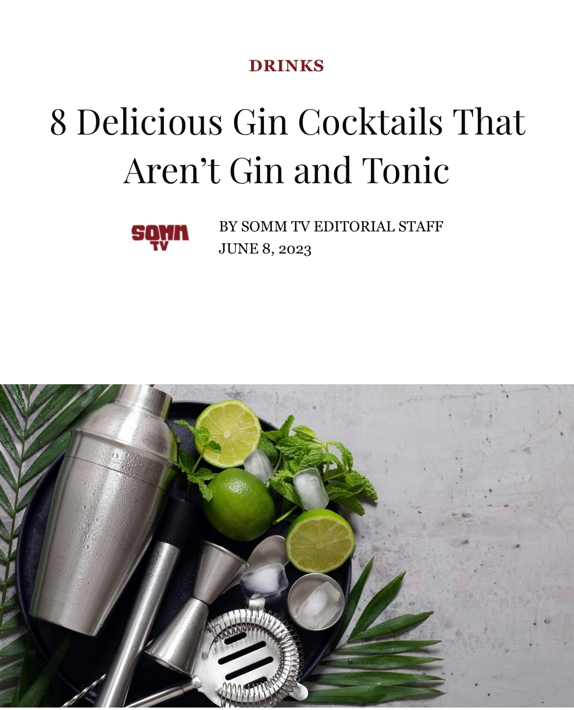 SOMM TV ® on Twitter "Today is World Gin Day! Why not celebrate with one of these 8 Gin