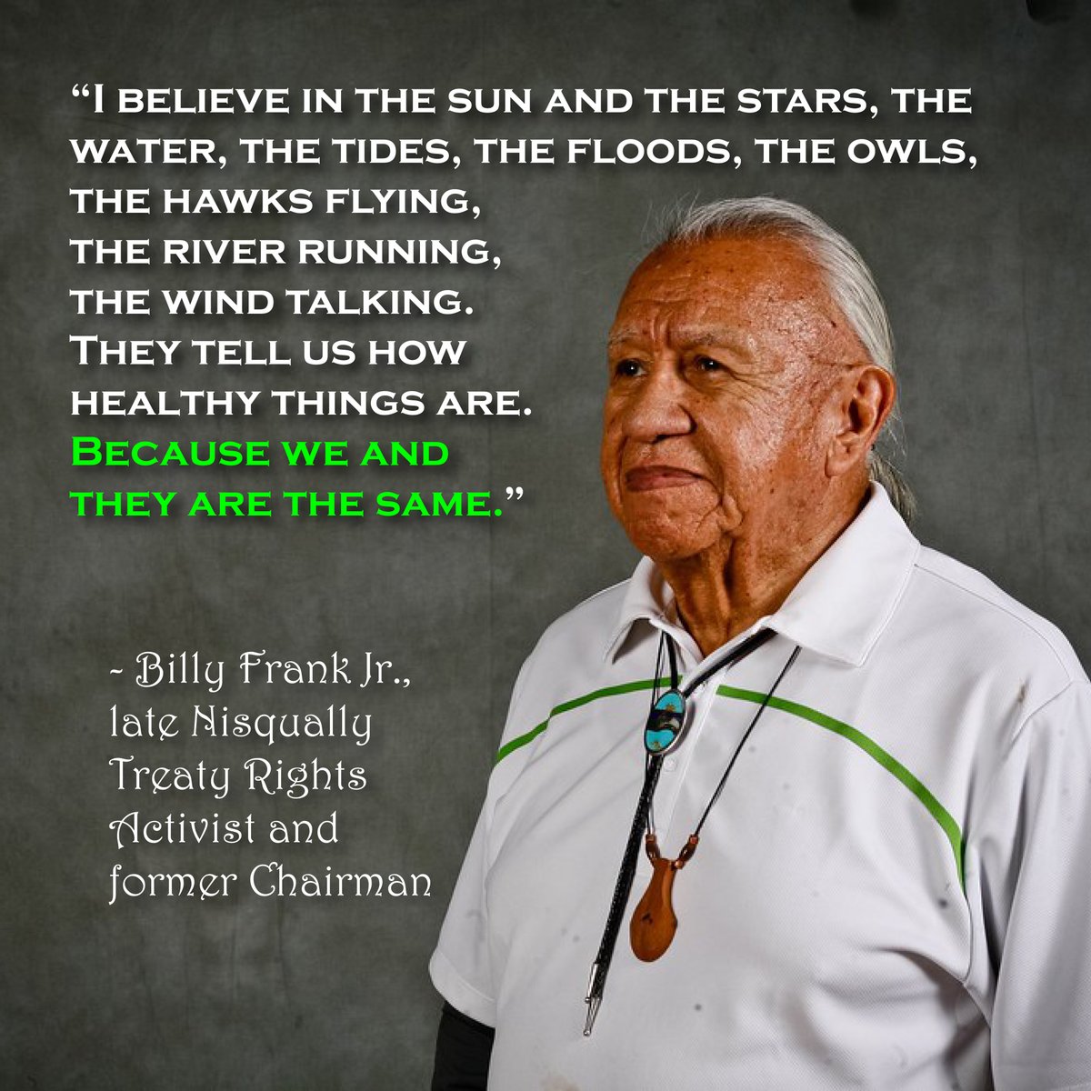 At Nisqually Markets, we stand with Billy Frank Jr.’s legacy. #treatyrights #activism #nisqually #nativeowned #nativeownedbusiness #nisquallymarkets