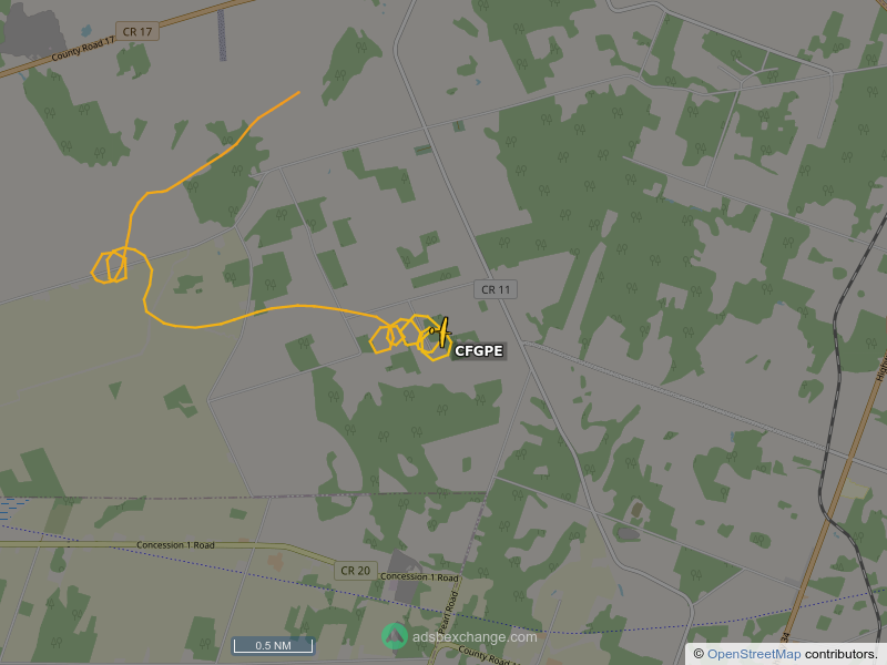 SkyCirclesYOW's tweet photo. C-FGPE, an ASW 20BL, call sign CFGPE is circling over Champlain at 4629 feet, speed 60 MPH, 2.1 miles from Mill Creek https://t.co/XqYiYsCPqI https://t.co/QCeYILb4wX