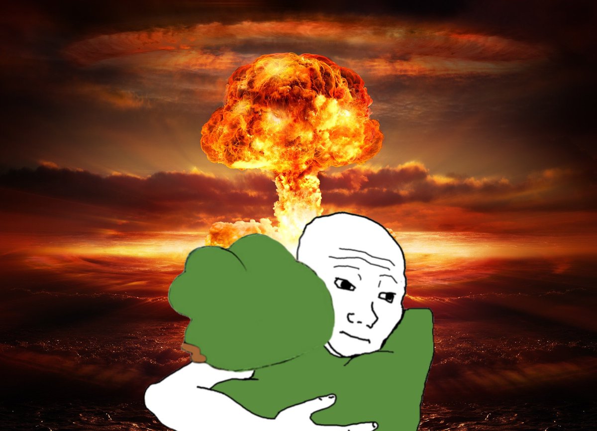 wojakcto's tweet photo. “Together?”

“Together.” 

“I love you $Pepe.”

“I love you too $Wojak.” https://t.co/11vQFAq1Pz