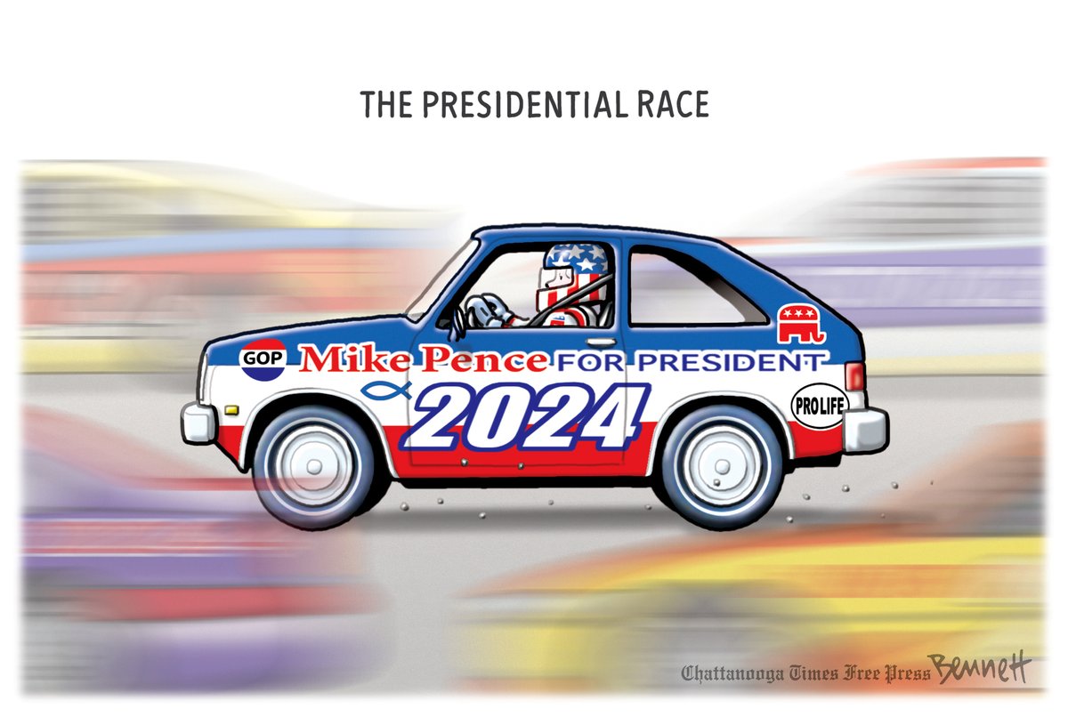 6/11/2023- 2024 Race #Pence #MikePence #pence2024 #SnowballsChance tinyurl.com/2h6j89pa