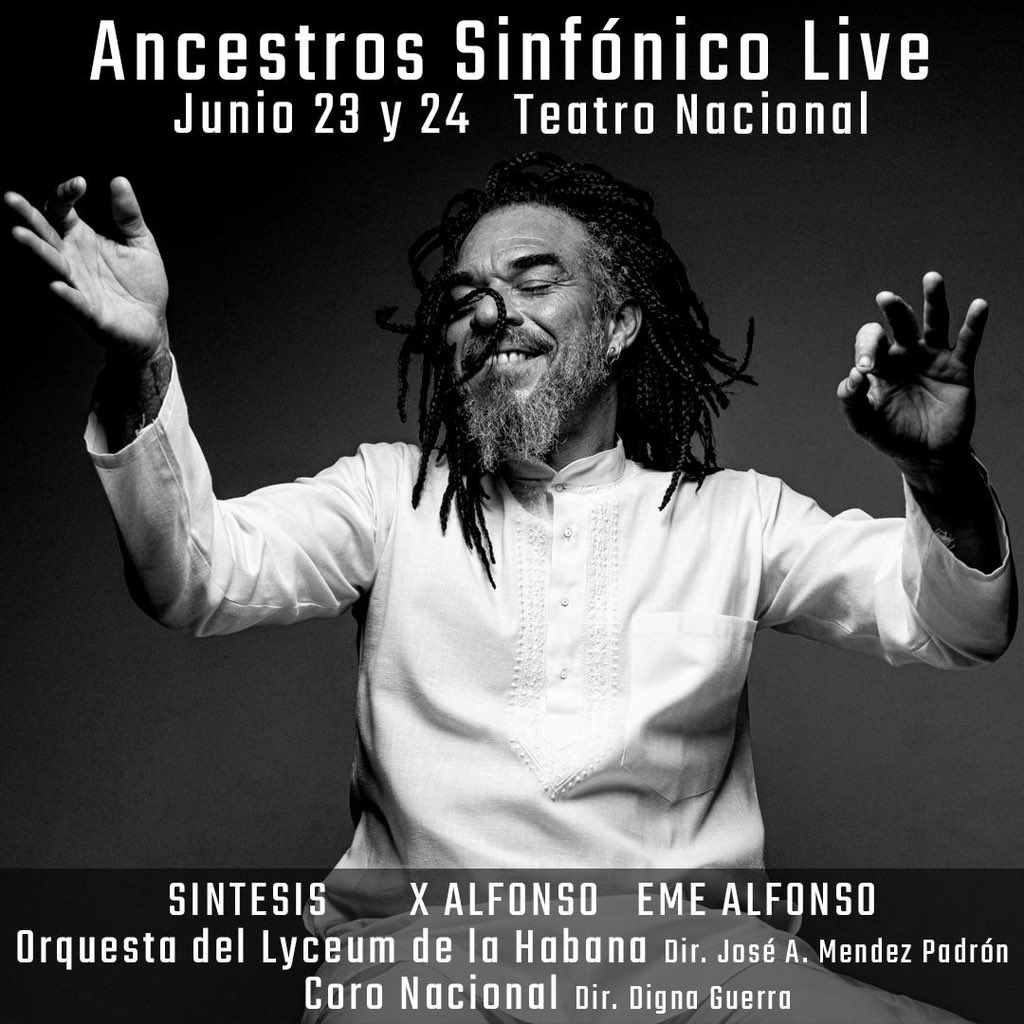 ¡Les Esperamos!

Será un momento único e irrepetible…

#ancestrossinfónico #latingrammy #xalfonso #sintesis #emealfonso #fabricadeartecubano #liveconcert #livemusic #afrocubano #ancestros #orquestasinfonica #music #musica #estrenomundial