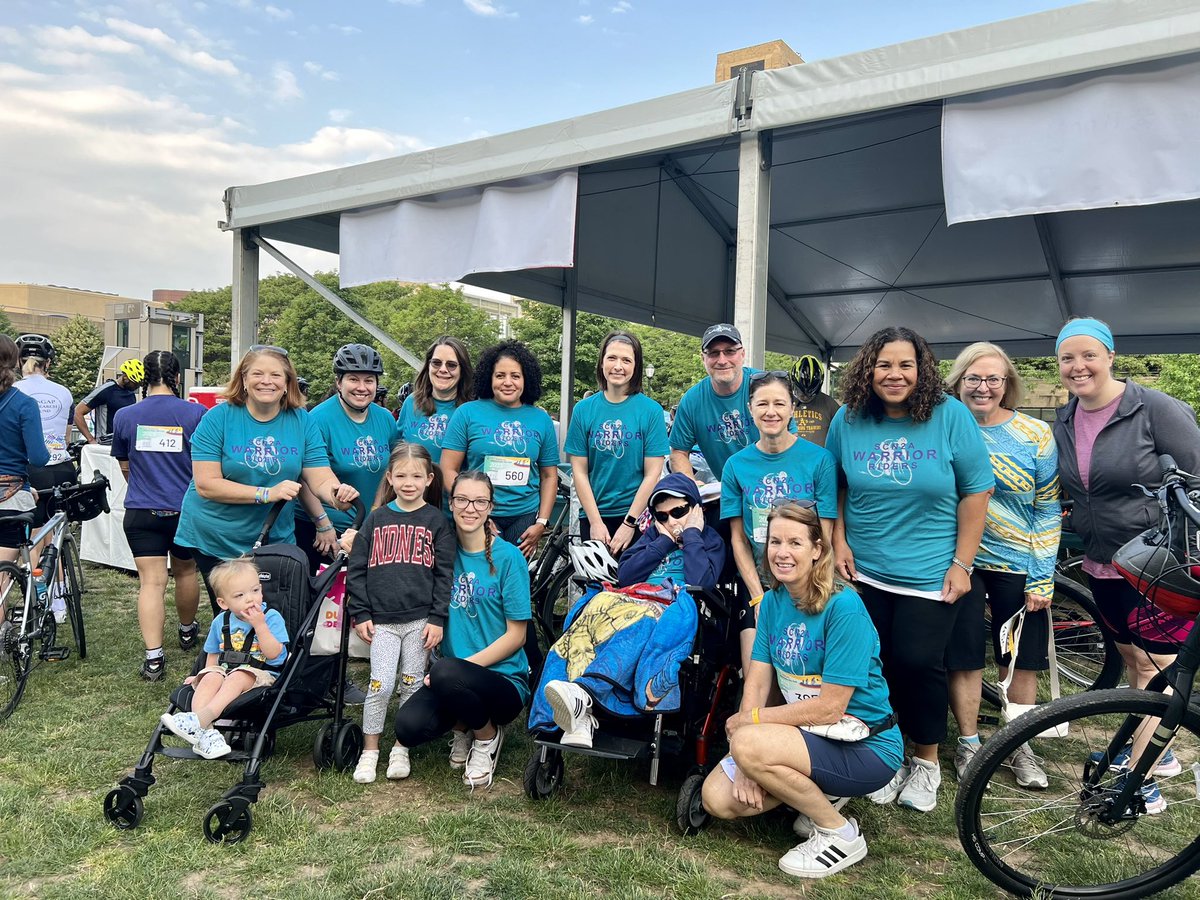 Had so much fun riding with the #SCN2A Warriors today in the #PennMedMDBR2023! Thanks to all who supported me and the whole team to raise funds for critical research!  💜💙💚