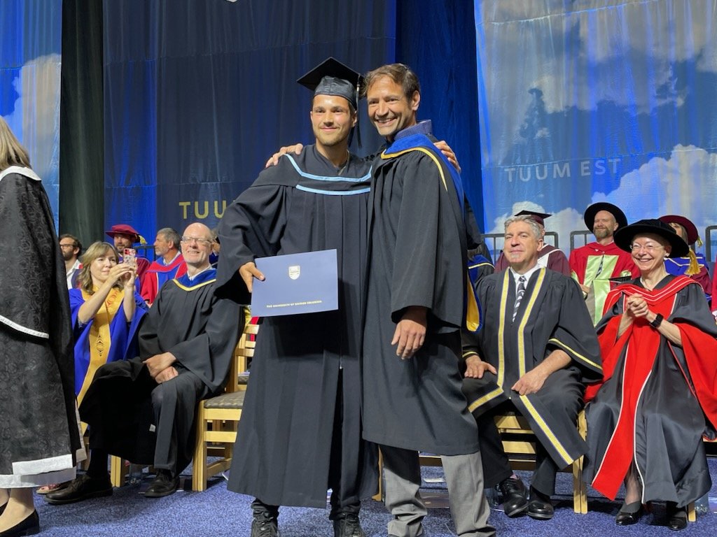 One of the biggest honours of my deanship...handing my son his degree!