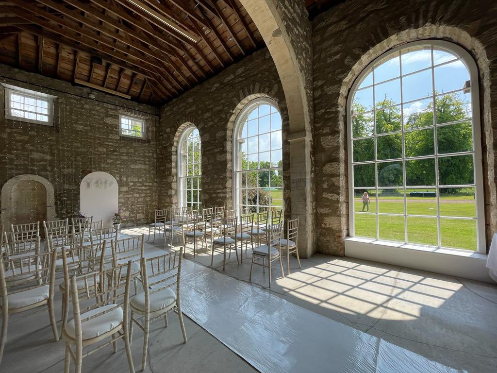 Amazing transformation of #theorangery #atarniston for a great #weddingday for Dana & Aly @RegisBanqueting