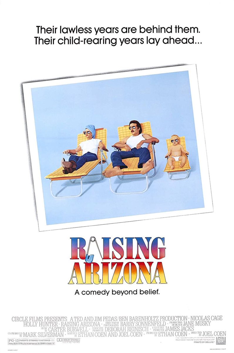 Now Watching:
Raising Arizona (Joel Coen, 1987)
Been wanting to watch this one for a while, so I’m really excited!
#NowWatching #NowPlaying #RaisingArizona #JoelCoen 
#EthanCoen #CoenBrothers #NicolasCage #HollyHunter #JohnGoodman #WilliamForsythe #FrancesMcDormamd 
@STARZ #Starz