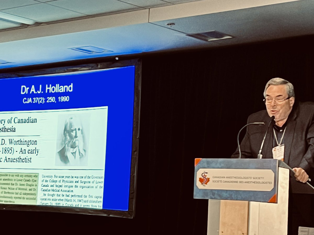 Meanwhile, at the 11th Annual CAS History Symposium, Dr Daniel Chartrand describes early developments in anesthesia in Québec #CASAM2023