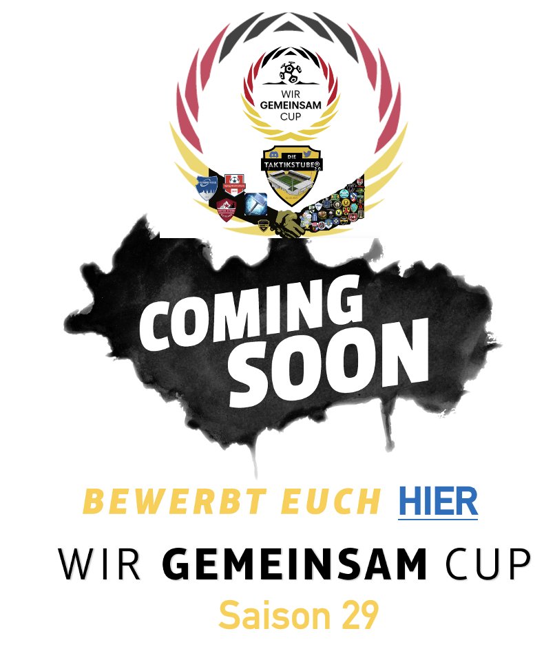 #WGCS29
bewerbt euch für den kommenden WirGemeinsamCup! Tragt euch einfach in die Liste ein: docs.google.com/spreadsheets/d…