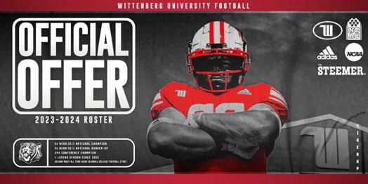 After a great conversation with <a href="/rocanthony_/">Rocky Zingale</a> I am blessed to receive my first offer from Wittenberg University!! Thank you for the opportunity!! <a href="/AKBuchtelGriffs/">Akron Buchtel Football</a> <a href="/CoacH_BWILLL/">Bryan Williams</a>