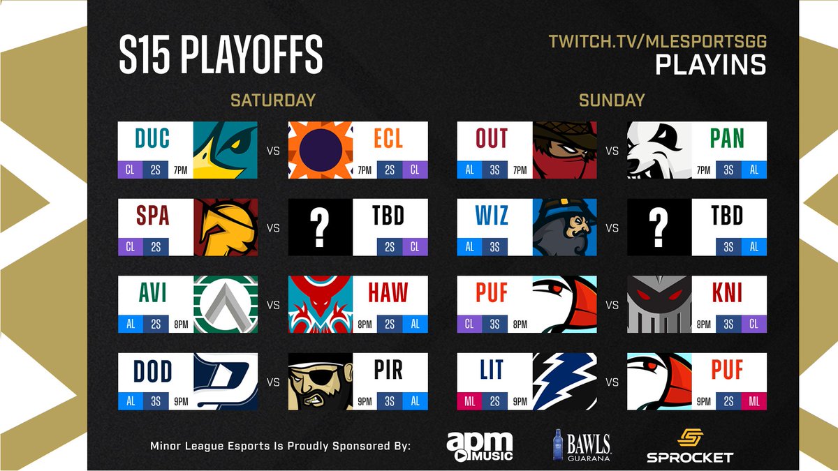 MLEsportsGG's tweet photo. THE SEASON 15 PLAYOFFS ARE HERE!

Tune into the #MLENetwork this weekend in presentation with @APMMusic for some boost-fuelled Playoff action!

📺 https://t.co/yZRi67JlMU

#MLE #MLE15 #MLEPlayoffs #RocketLeague #Esports https://t.co/agynRINaUf
