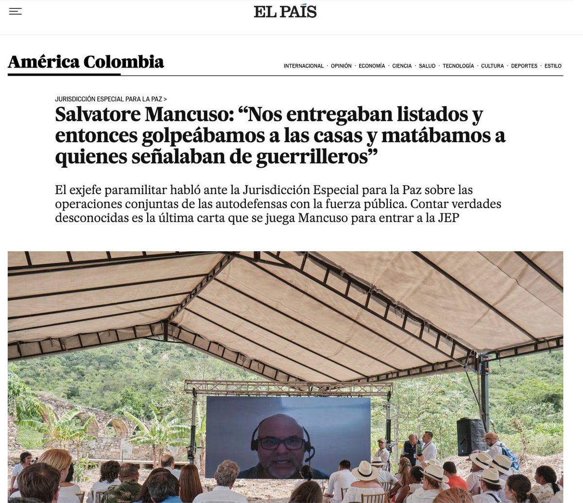 CCCIS_col's tweet photo. Ello en medio de un momento en el que comenzaban a hacerse evidentes los nexos entre la política de defensa y seguridad democrática de Uribe y las ejecuciones extrajudiciales (conocidas como “falsos positivos"), las masacres, del paramilitarismo y el narcotráfico. https://t.co/PtqgeIbN0H