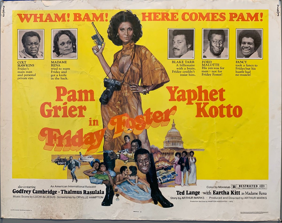 SmokeyRose15's tweet photo. #Watching Friday Foster 1975 starring Pam Grier, Yaphet Kotto, Eartha Kitt, Scatman Crothers, and Carl Weathers #70smovies #70sLadies #70snostalgia #Blaxploitation #PamGrier https://t.co/ZwyZVummT6