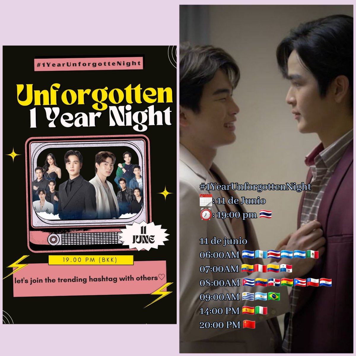 Because our boys also have international fans. 🐳🌻

Celebrates For 1 Year Unforgotten Night Series 🥳✨

🗓️ June 11, 2023
🕖 19.00 PM (🇹🇭)
📈 #.1YearUnforgotteNight.

#mytonsrn 
#yoonpsn

credits 📷 @yoontontccid