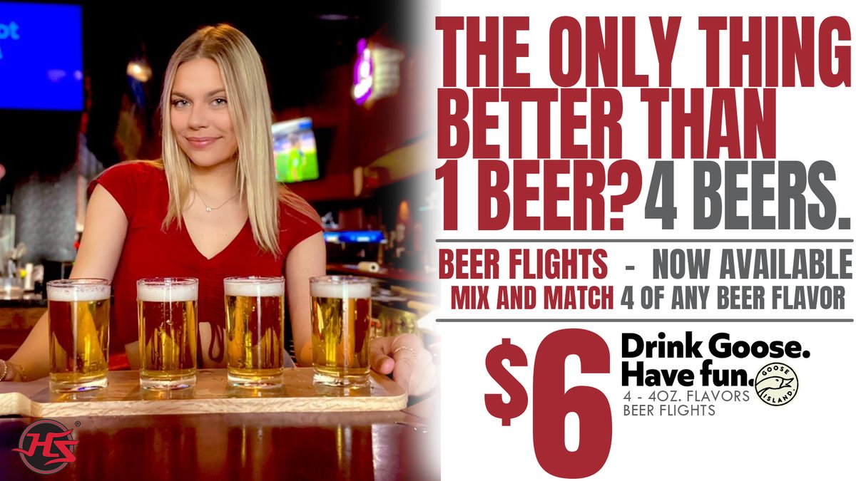 Hotshots_Bar's tweet image. We obviously love 4 beers more than 1, it's science. We now have beer flights available and you should probably try one. After all, variety is the spice of life.....

#Cheers #Beer #FlightTime