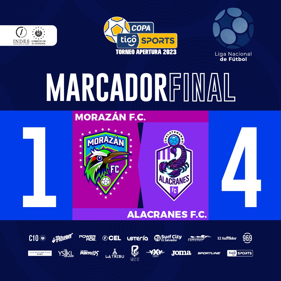 ¡GOLEADA PARA LLEVAR! 🛵⚽

El cuadro chalateco de <a href="/AlacranesF_C/">Alacranes FC</a> regresará a casa con tres puntos en la bolsa, tras vencer a domicilio por cuatro goles al conjunto de <a href="/MorazanFc/">Morazán FC</a> en un duelo de alta intensidad en la #CopaTigoSports 👏🏻

#TorneoApertura2023
#LigaNacionalDeFútbol