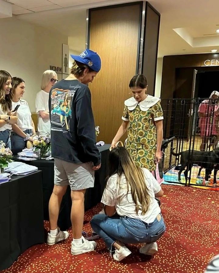 milliebbrownbrs's tweet photo. EVENTOS 🌟 Millie Bobby Brown levou alguns animais da instituição de adoção Joey's Friends para serem adotados na Stranger Con em Atlanta, Georgia 🥹🤧🐶 #strangerconatl https://t.co/yCTdpF1SCM