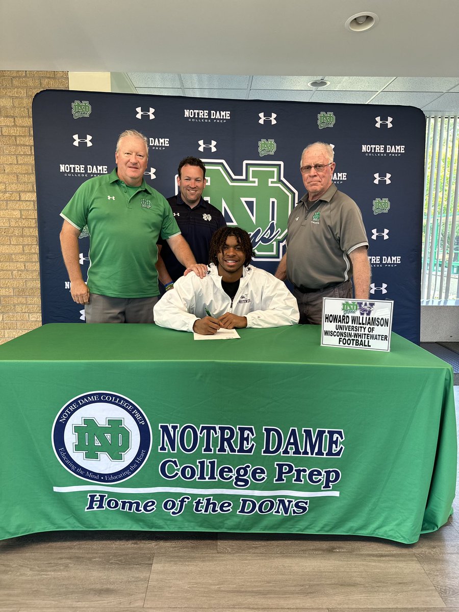 TimothyHeneghan's tweet photo. Howard Williamson, hall of fame Oriole Park Falcon, tremendous Notre Dame College Prep Don!
Continuing his great academic and athletic career at U Wisconsin White-Water! Go Howard! The Oriole Park and NDCP communities are very proud of you! https://t.co/w43wgDxiQ2
