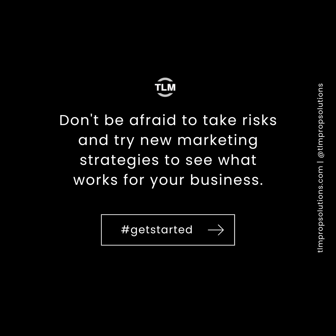 leasingmasters's tweet image. 🚀 Don&apos;t be afraid to take risks and try new marketing strategies to see what works for your business. #MarketingExperimentation #RiskTaking#tlmpropsolutions #propertysolutions #propertymarketing #AI #socialmedia