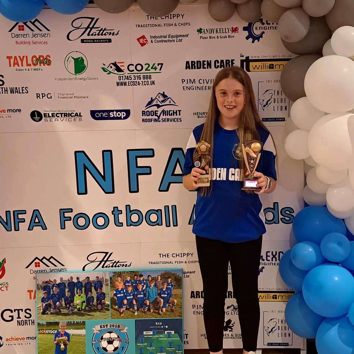 Our last awards night with <a href="/NFAFootball_/">N . F . A ⚽️</a> before Jas joins the U14s <a href="/FAWales/">FA WALES</a>, she was so grateful to receive the parents player award and a fantastic gift.  <a href="/YsgolGlanClwyd/">Ysgol Glan Clwyd</a> #girlscankick 
#NeverGiveUp