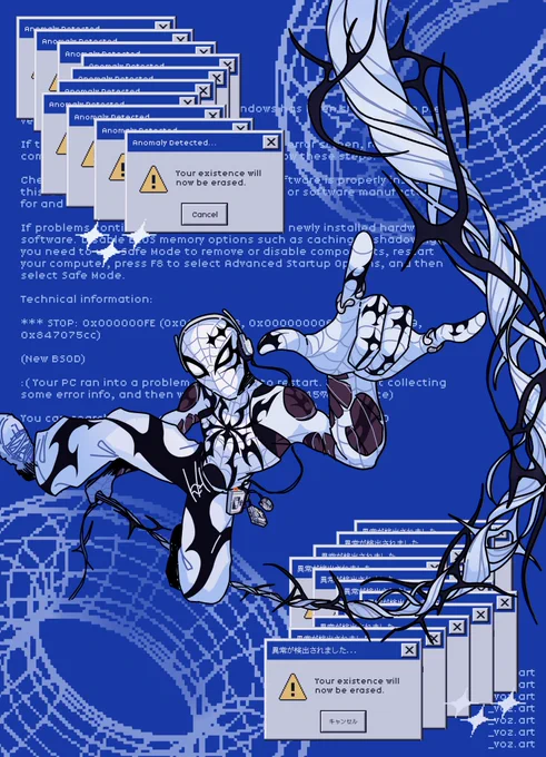  ACROSS THE CYBER-VERSE   I was so inspired by the movie I'm literally going back to watch it again today LOL if they let me design a spider-man this is what I'd do heh #SpiderVerse  #AcrossTheSpiderVerse