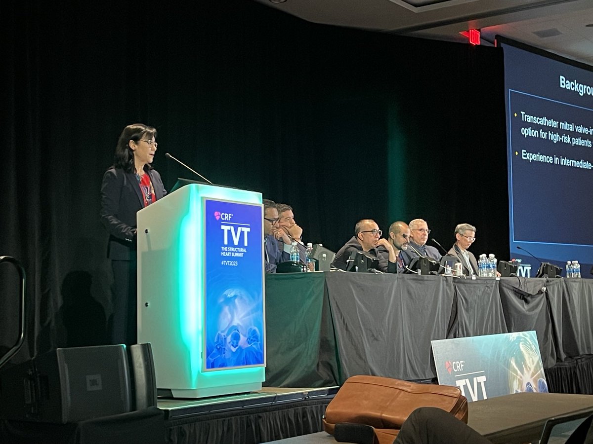 ⁦@MayraGuerreroMD⁩ presenting amazing results from the intermediate risk MVIV analysis at TVT today.