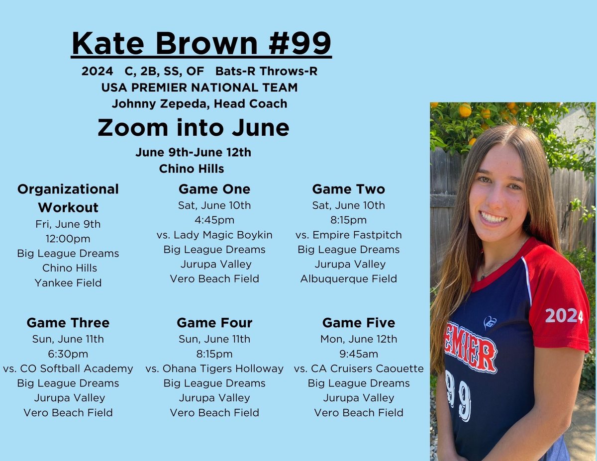 Kate_Brown2024's tweet photo. Zoom! @SSUsoftball @CoastRecruits @USASoftball @softball_usa @IHartFastpitch @TopPreps @D1Uncommitted https://t.co/zXDFhmfqXF