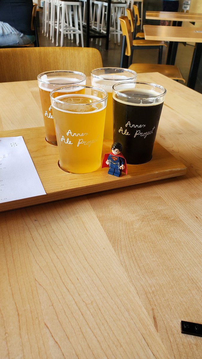 Realist_Rob's tweet photo. Touch down at @annexales for some sick beers, loved the borrowed time and kings English! #legosuperman #CraftBeer https://t.co/UzRKKp2WZI