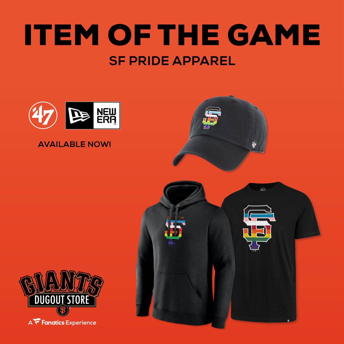 Giants Dugout Store on X: It's #Pride Day at #OraclePark! Check out  today's #itemofthegame featuring a variety of #pride apparel, headwear,  & novelty! Available now at the #OraclePark dugout store, & various