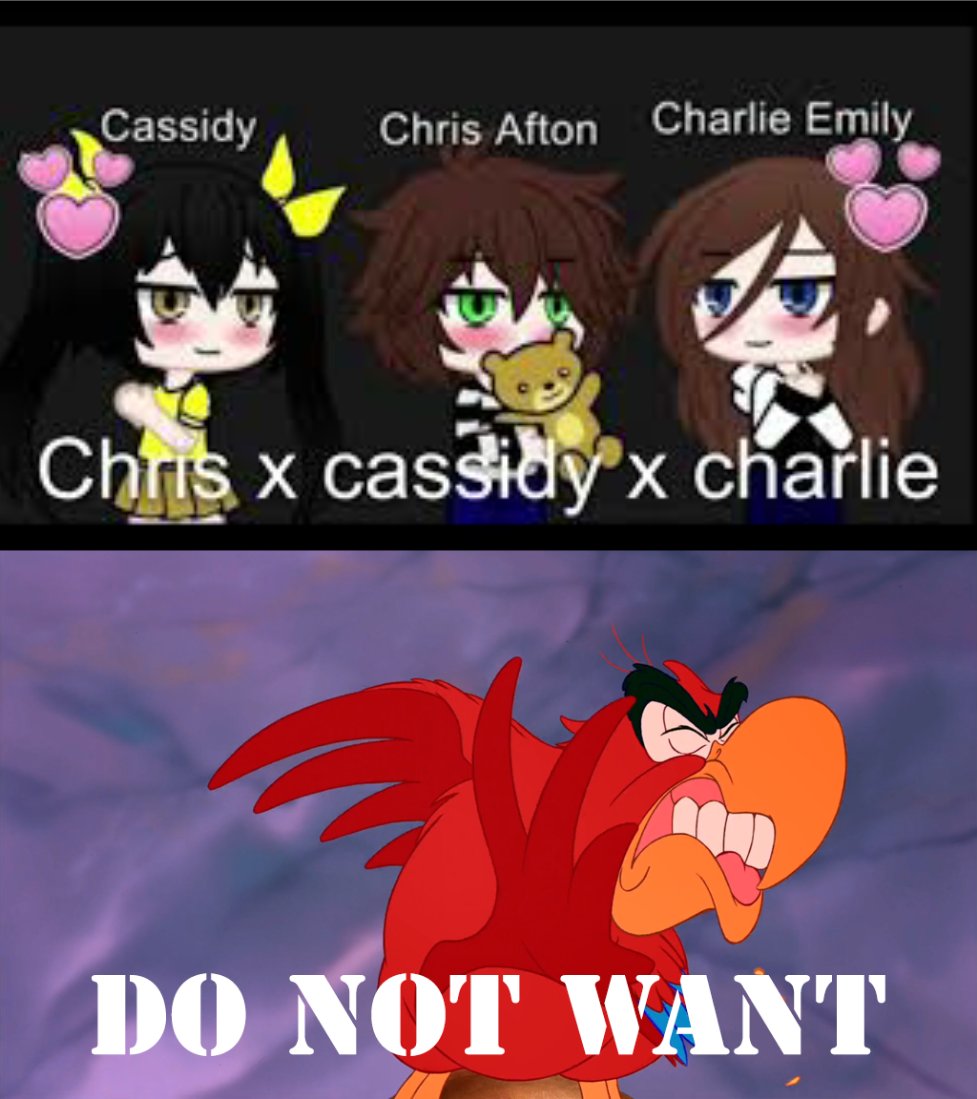 Lago does not want Chris x Cassidy x Charlie
————
🏷 Tags: #fivenightsatfreddys #fnaf #cryingchild #fnafcryingchild #cryingchildfnaf #fnafcassidy #cassidyfnaf #charlotteemily #fnafcharlotteemily #charlotteemilyfnaf #charlieemily #fnafcharlieemily #charlieemilyfnaf #meme #memes