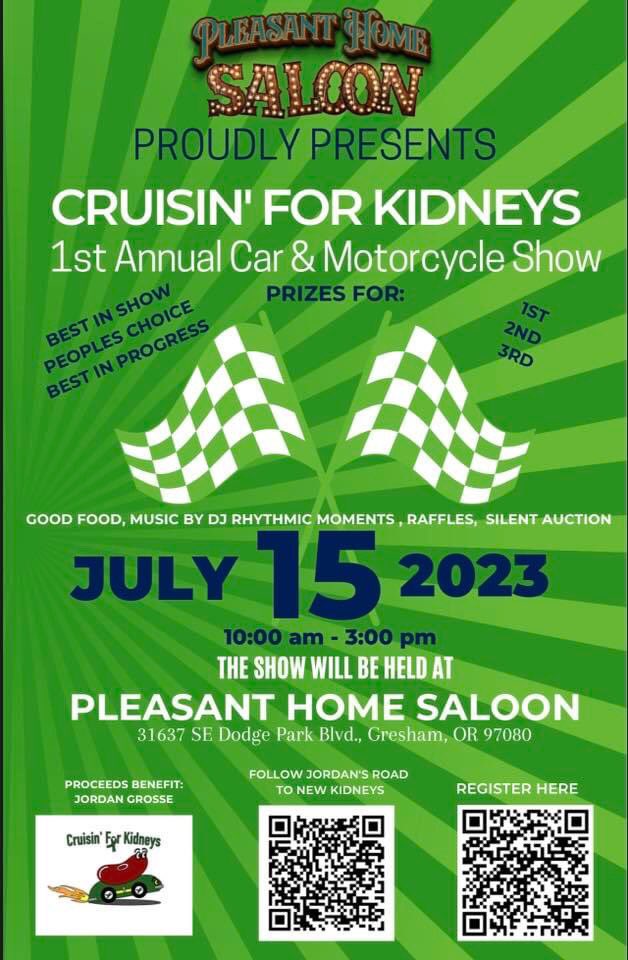 #gresham #oregon - July 15

#motorcycle #charity #charityevent #fundraiser 
#motorcycles #aprilia #bmwmotorrad #ducati #harleydavidson #hondamotorcycles #indianmotorcycle #kawasaki #suzuki #yamaha 
#thebikerbookforcharity 
#kidney #kidneys #kidneytransplant