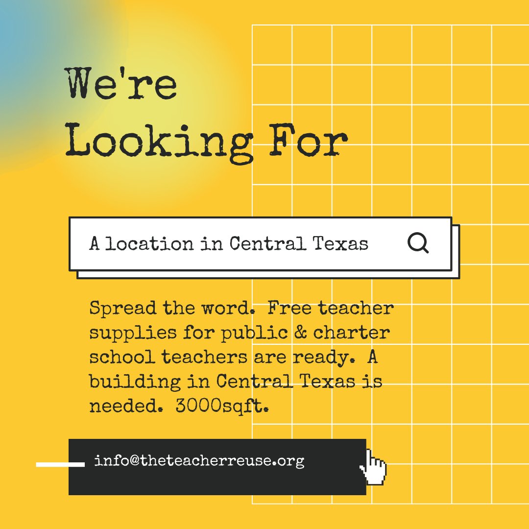 Who has a big heart for Central Texas teachers and a nonprofit teacher supply store?!