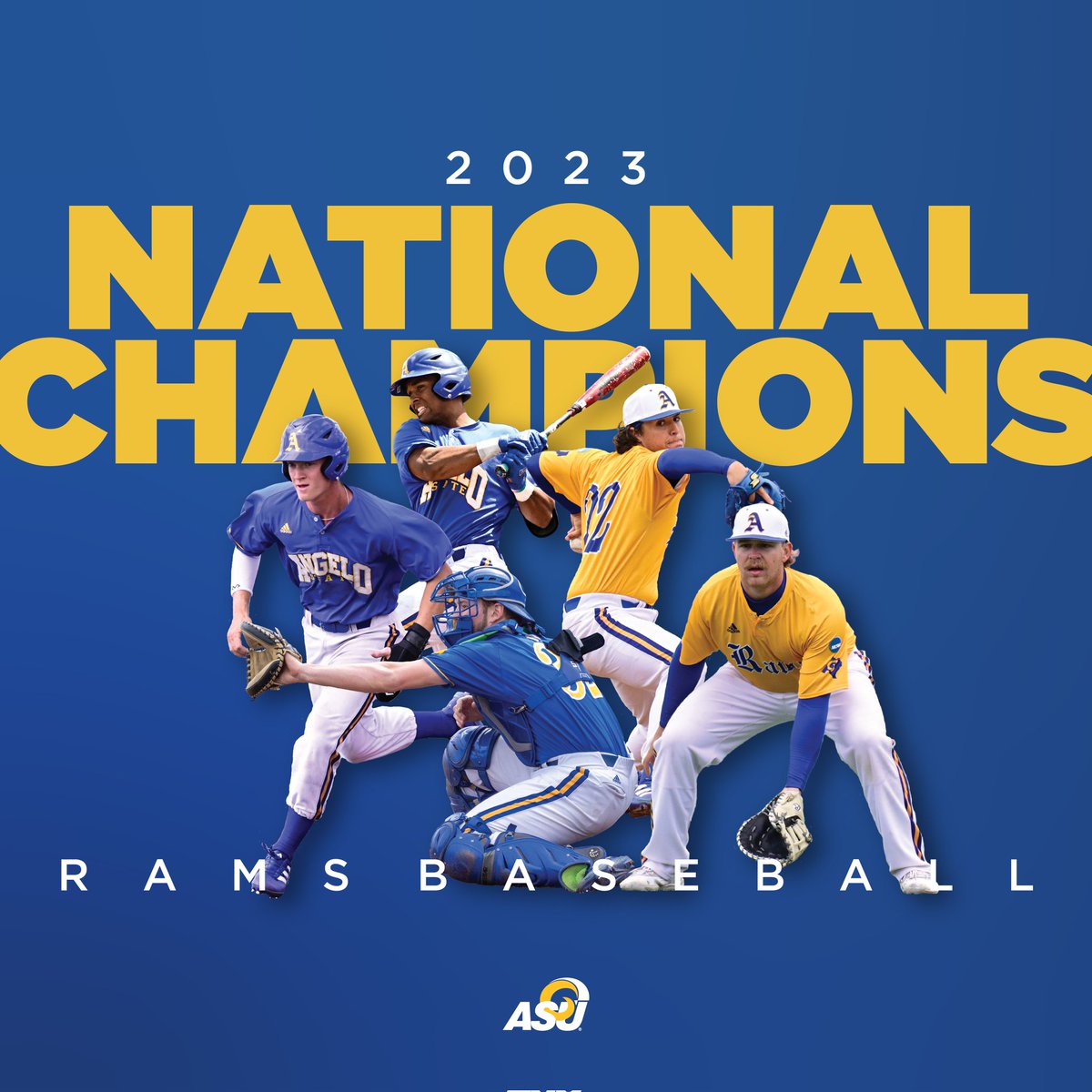 Your 2023 National Champions!

<a href="/RamsASUbaseball/">Angelo State Rams Baseball</a> 
<a href="/angeloathletics/">Angelo State Athletics</a>
