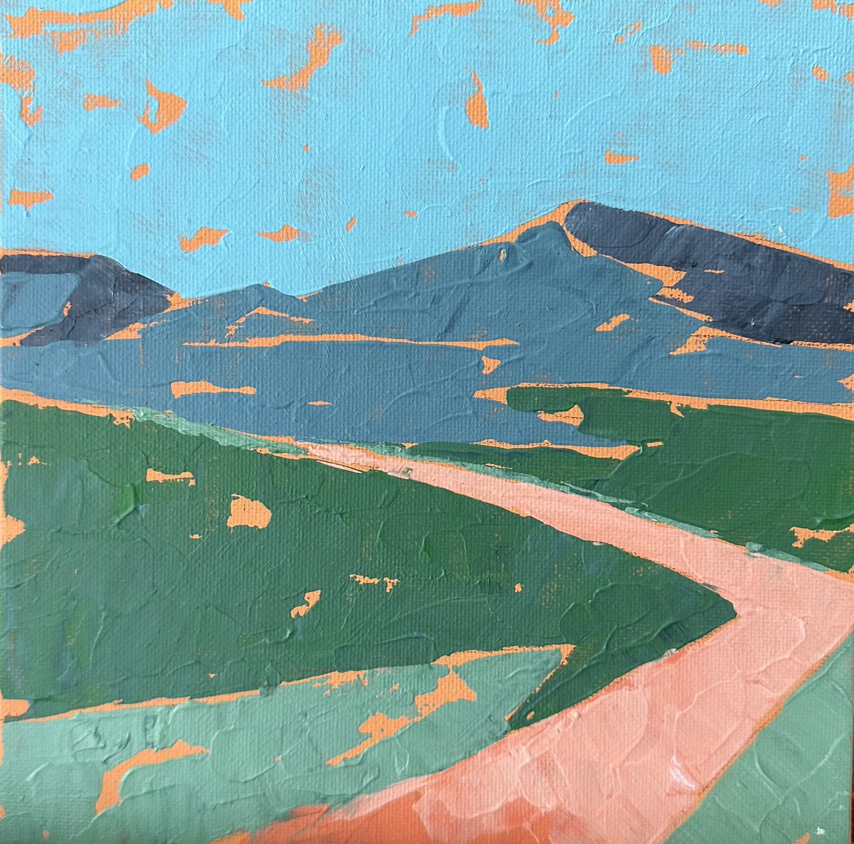 LaraZhur's tweet photo. subtle play of tones of paint in the painting you can feel the freshness of the forest road. freshness air... #acrylicpainting #artforsale #contemporarylandscape https://t.co/ZGTTxTVMli