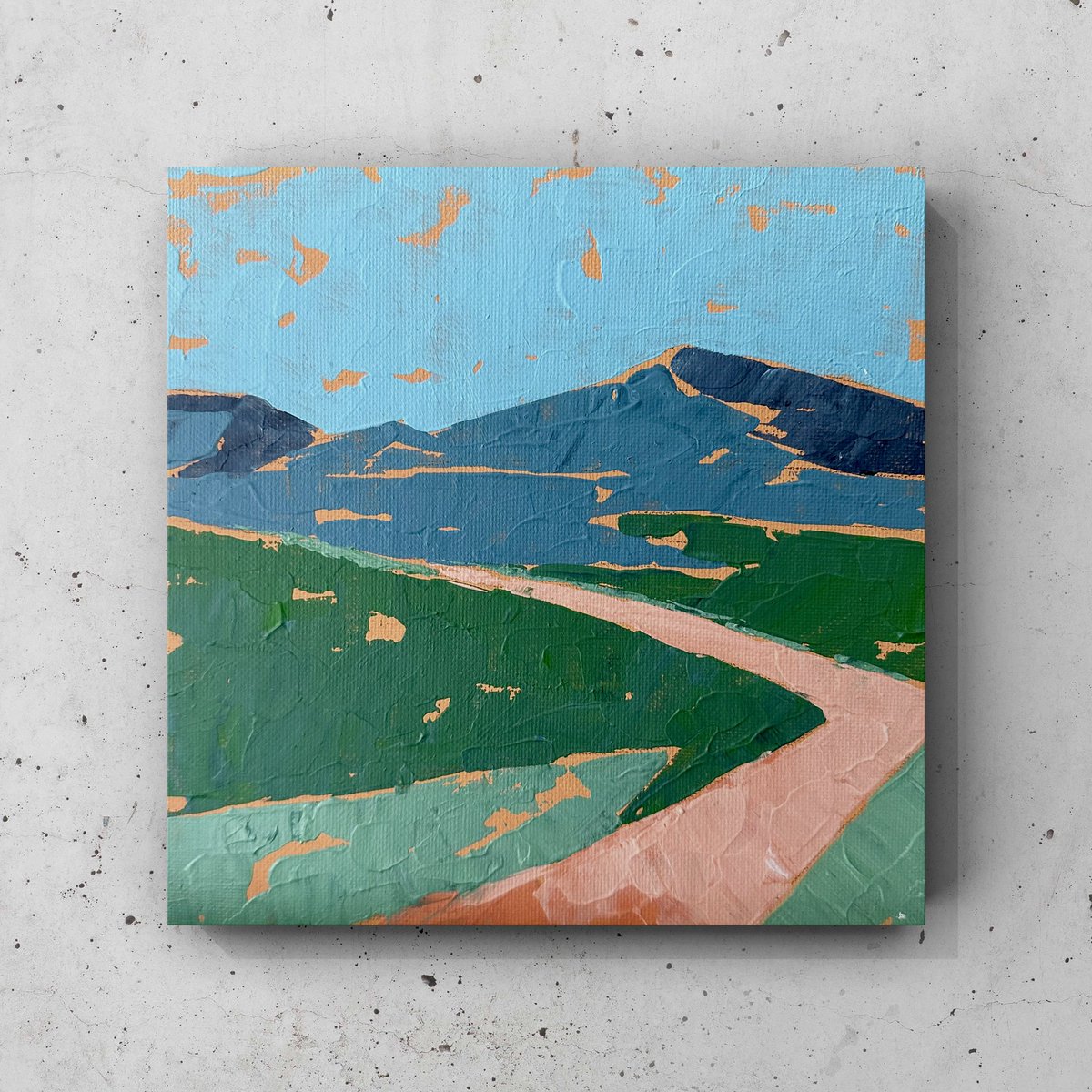 LaraZhur's tweet photo. subtle play of tones of paint in the painting you can feel the freshness of the forest road. freshness air... #acrylicpainting #artforsale #contemporarylandscape https://t.co/ZGTTxTVMli