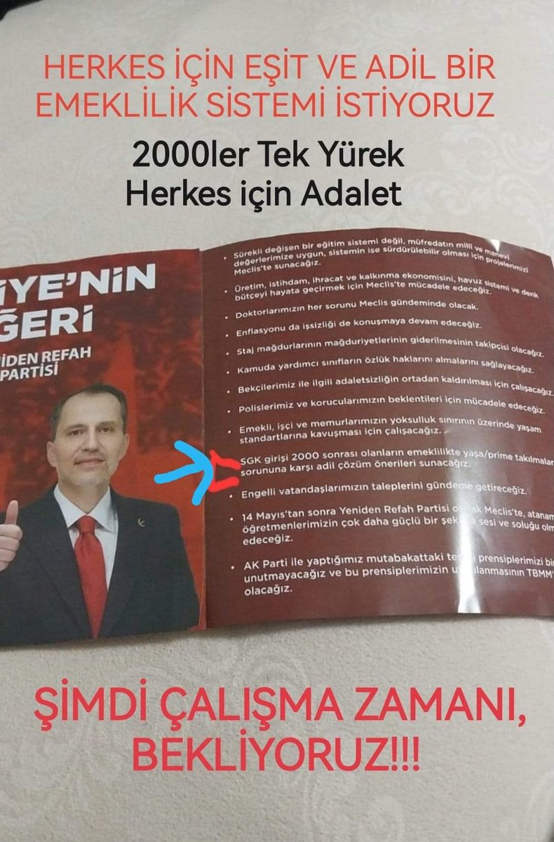 2000 leri cezalandırmasın
Kademe gelsin

@MHP_Bilgi @dbdevletbahceli 
@ErbakanFatih @RTErdogan
#ikibinlereYeniYasa #SgkyaEşitAdalet