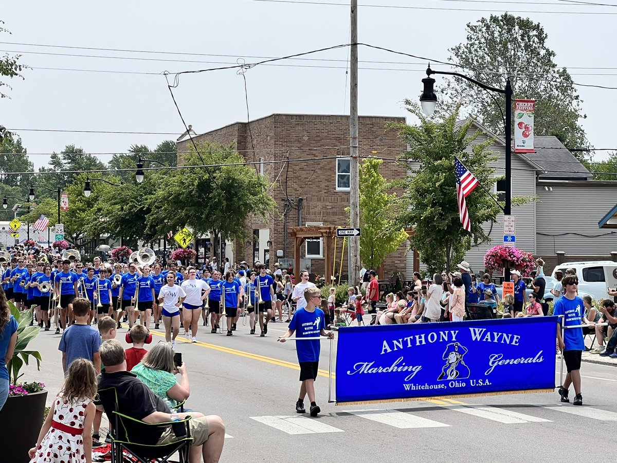 awlshs's tweet photo. Always great to see (and hear) our @AWHSBand leading the way at the Cherry Festival in Whitehouse. Great job today Marching Generals! https://t.co/TvNpbnxIQh