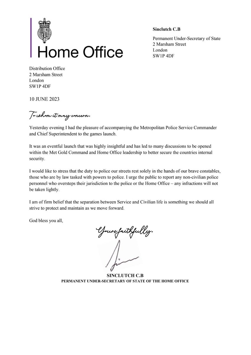 Office on Twitter "📑 The Permanent Secretary to the Home