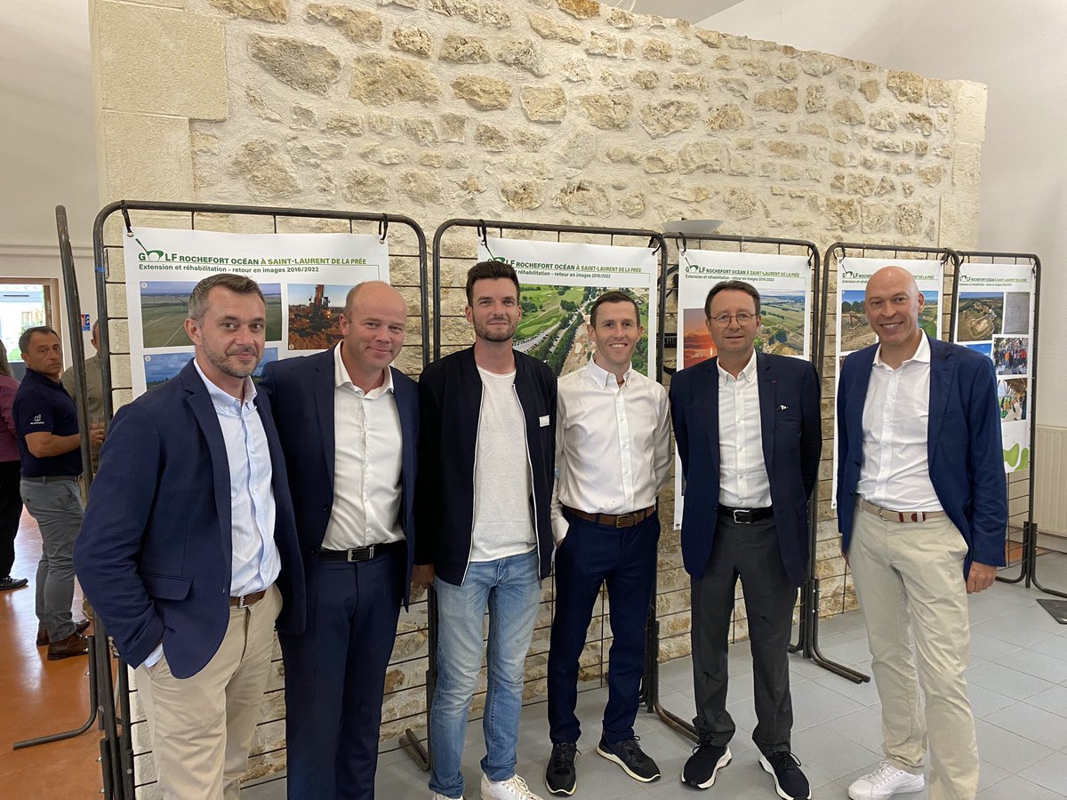 RomainMabit's tweet photo. Vendredi 9 juin 2023, journée officielle pour célébrer l’inauguration des nouvelles infrastructures du Golf de Rochefort-Ocean.
@GolfsBluegreen @MediaGolfClub @ffgolf @GolfPlanete https://t.co/PqnpkyAS2I