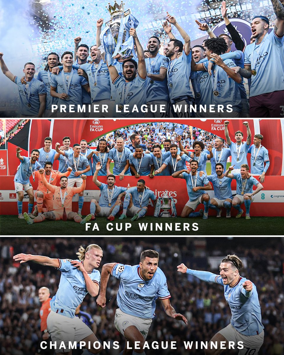 THE TREBLE IS COMPLETE.

THIS MAN CITY TEAM WILL GO DOWN IN HISTORY 🏆🏆🏆