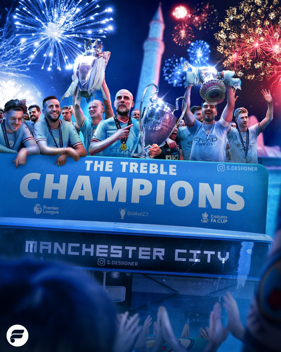 Manchester City finally wins the Champions League 🔥🏆 Congratulations to them on their treble 👏 #ucl #championsleague #championsleaguefinal #mancity #manchestercity #football #inter #MCIINT #final #guardiola #treble #foot #istanbul #comeoncity #mci