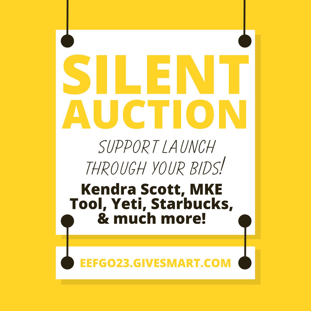 The EEF is holding its silent auction so that more people can participate in the fun and positive impact this event will have on our district. The prizes are out of this world, with the proceeds going toward our LAUNCH program!

Access all the fun on eefgo23.givesmart.com