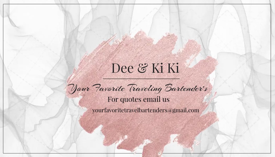 Hey everyone it’s your favorite traveling bartenders. We do all events from birthdays, weddings, baby showers, anniversaries, fund raisers, open houses, dinner parties and much more. Our goal is to make sure you have the best experience and service ever.