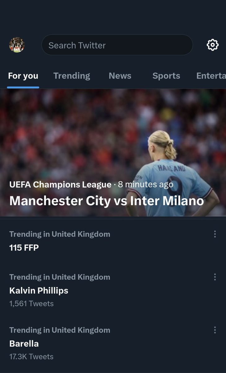 Shinobi_187's tweet photo. Imagine winning the champions League and "115 FFP" is trending

😂😂😂😂😂😂😂😂😂😂😂😂😂 https://t.co/1Jjzok6dvI