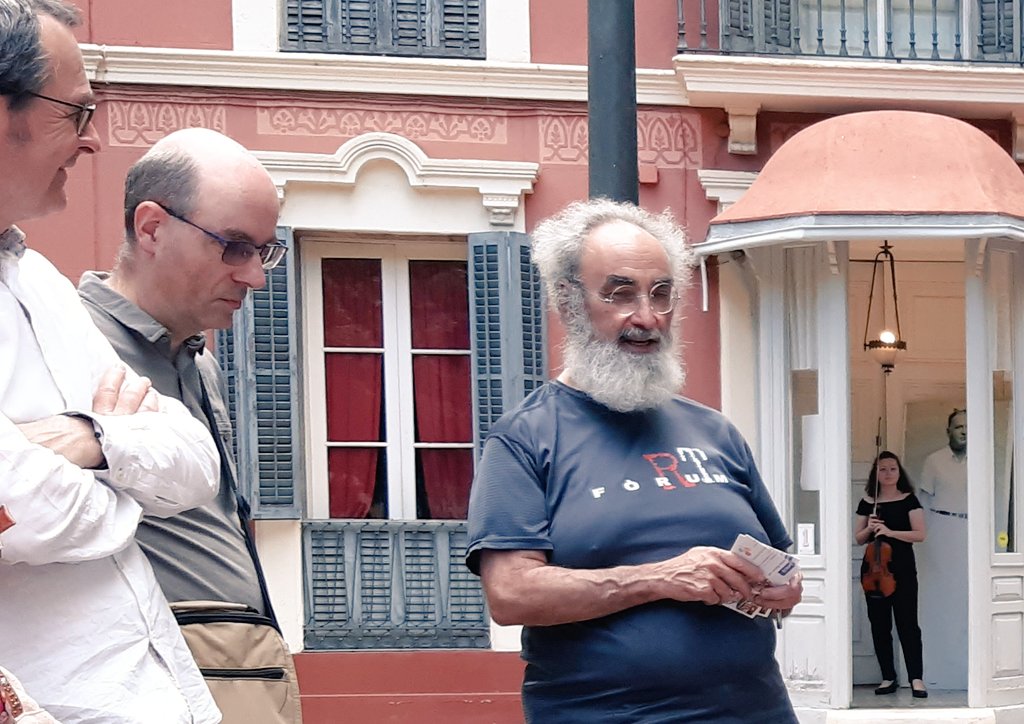 bibmartorell's tweet photo. Avui s'ha estrenat l'obra 'Medeia', de Francesc Pujols, a la Torre de les Hores, a propòsit del centenari de la seva edició, dirigida per @GerardBidegain i interpretada per @laiagotsens, @AlexPereiraVNG i @LAlbaHinojosa, violí. 
Formidable!
Moltes felicitats, @Ffrancescpujols! https://t.co/HggFwDifIc