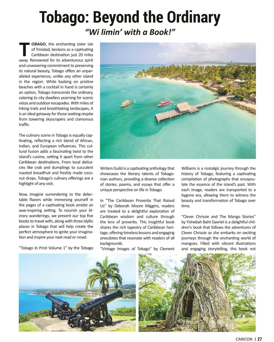 TTWritersGuild's tweet photo. Congrats to @CariConLA for another successful year and thanks for featuring Tobago and our #books & #authors #TobagoInPrint #CleverChrissieAndTheMangoStories #VintageImagesofTobago #TheCaribbeanProverbsThatRaisedUs #TheChroniclesofKairi https://t.co/7sGQQ6ronm