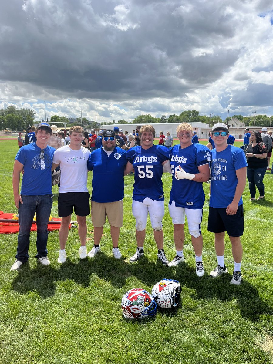 Great game today in Scottsbluff. <a href="/WestNEAllStars/">West NE All Star Games</a> The East(Blue) won 35-7. Dylan and Coop made a lot of plays on the D-Line. Great support here for the Warriors! #RollTribe <a href="/NE8manFB/">NEMFCA</a> <a href="/CooperWendland1/">Cooper Wendland</a> <a href="/BaheDylan/">Dylan</a> <a href="/coltoncarl14/">Colton Carlson</a> <a href="/Gabe10441079/">Gabe</a> <a href="/Tyler1028miller/">Tyler Miller</a>